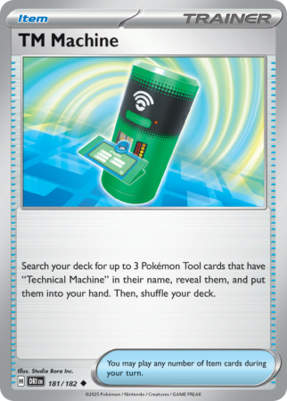 Pokémonkaart TM Machine nummer 181/182