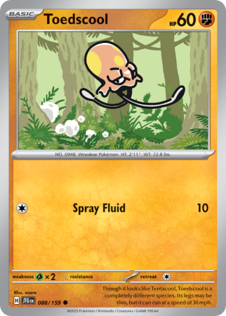 Pokémonkaart Toedscool nummer 88/159