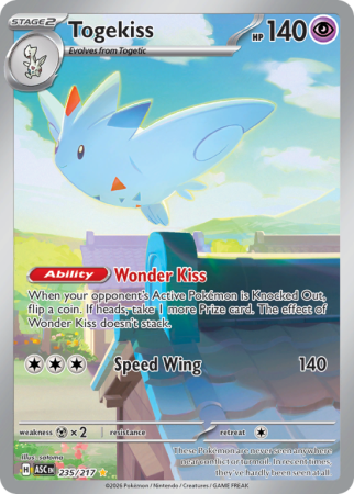 Pokémonkaart Togekiss nummer 235/217 uit de set Ascended Heroes (Mega Evolution)