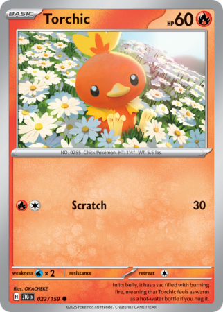 Pokémonkaart Torchic nummer 22/159