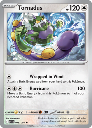 Pokémonkaart Tornadus nummer 78/86