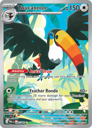 Pokémonkaart Toucannon nummer 94/84 uit de set Pitch Black (Mega Evolution)