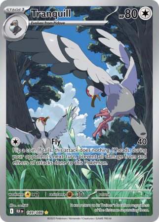 Pokémonkaart Tranquill nummer 149/86