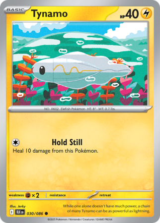 Pokémonkaart Tynamo nummer 30/86 uit de set Black Bolt (Scarlet & Violet)