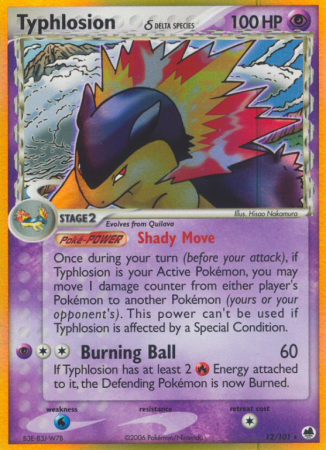 Typhlosion δ 12/101 EX Dragon Frontiers