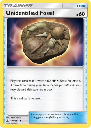 Unidentified Fossil 134/156 Sun & Moon Ultra Prism