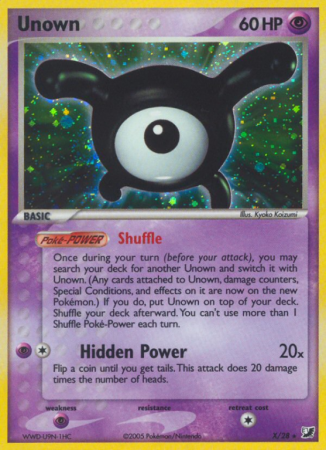 Unown X/115 EX Unseen Forces