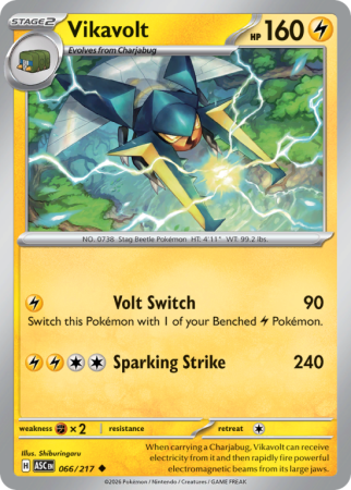 Pokémonkaart Vikavolt nummer 66/217