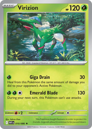 Pokémonkaart Virizion nummer 10/86