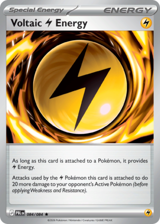 Pokémonkaart Voltaic Lightning Energy nummer 84/84 uit de set Pitch Black (Mega Evolution)