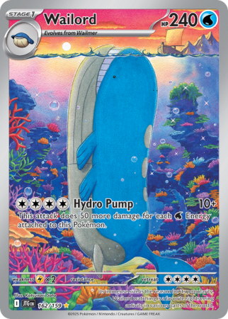 Pokémonkaart Wailord nummer 162/159 uit de set Journey Together (Scarlet & Violet)