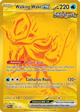 Pokémonkaart Walking Wake ex nummer 178/131 uit de set Prismatic Evolutions (Scarlet & Violet)