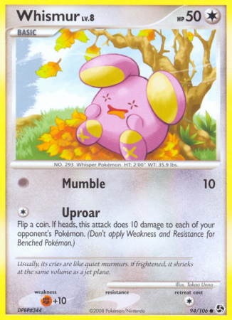 Whismur 94/106 Diamond & Pearl Great Encounters