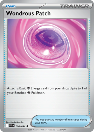 Pokémonkaart Wondrous Patch nummer 94/94 uit de set Phantasmal Flames (Mega Evolution)