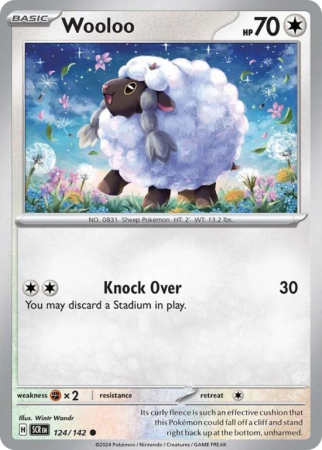 Pokémonkaart Wooloo nummer 124/142