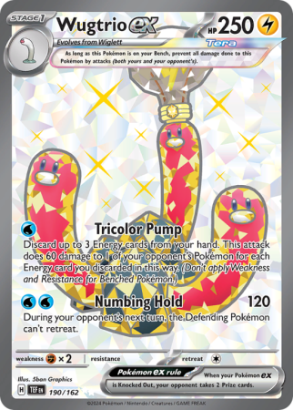 Pokémonkaart Wugtrio ex nummer 190/162