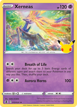 Pokémonkaart Xerneas nummer 12/25