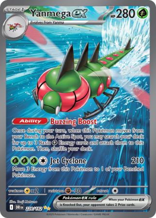 Pokémonkaart Yanmega ex nummer 228/182