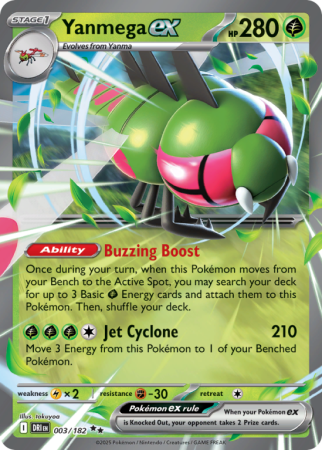 Pokémonkaart Yanmega ex nummer 3/182
