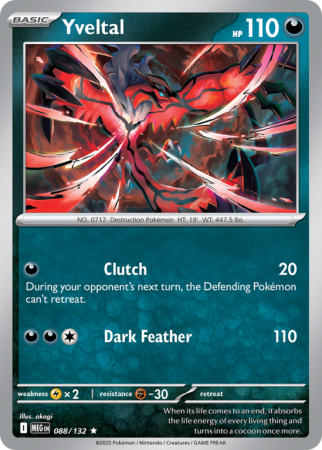 Pokémonkaart Yveltal nummer 88/132