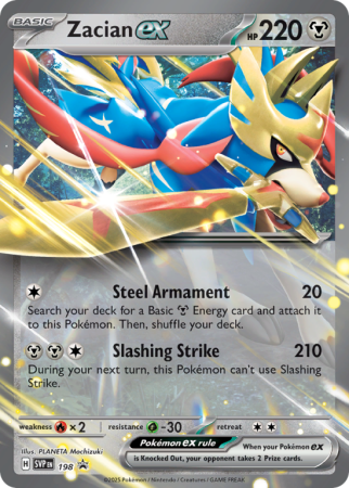 Pokémonkaart Zacian ex nummer 198/14 uit de set Scarlet & Violet Black Star Promos (Scarlet & Violet)