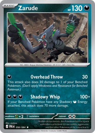 Pokémonkaart Zarude nummer 56/84 uit de set Pitch Black (Mega Evolution)