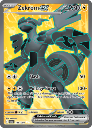 Pokémonkaart Zekrom ex nummer 158/86