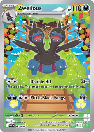 Pokémonkaart Zweilous nummer 147/86