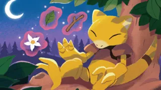 Abra op een Pokémonkaart