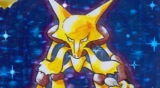 Alakazam zoals afgebeeld op zijn oudste kaart