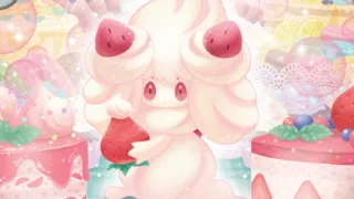 Alcremie zoals afgebeeld op zijn oudste kaart