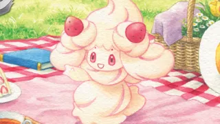 Alcremie op een Pokémonkaart
