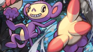 Ambipom op een Pokémonkaart