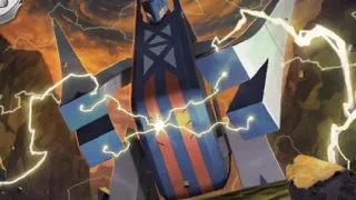 Archaludon op een Pokémonkaart