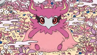 Aromatisse op een Pokémonkaart