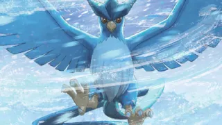 Articuno zoals afgebeeld op zijn nieuwste kaart