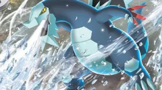 Baxcalibur op een Pokémonkaart