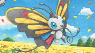 Beautifly op een Pokémonkaart