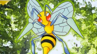 Beedrill zoals afgebeeld op zijn oudste kaart