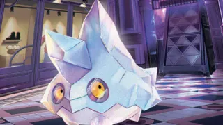 Bergmite op een Pokémonkaart