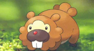 Bidoof zoals afgebeeld op zijn oudste kaart
