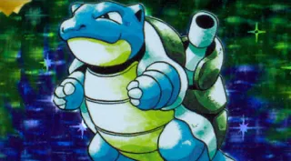 Blastoise zoals afgebeeld op zijn oudste kaart