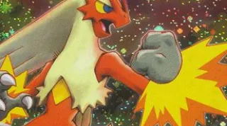 Blaziken zoals afgebeeld op zijn oudste kaart