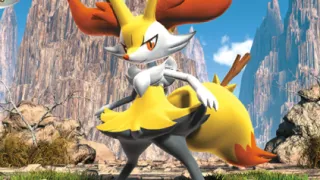 Braixen zoals afgebeeld op zijn oudste kaart