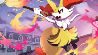 Braixen op een Pokémonkaart