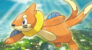 Buizel zoals afgebeeld op zijn oudste kaart