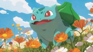 Bulbasaur op een Pokémonkaart