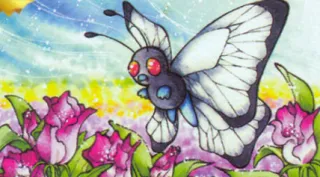 Butterfree zoals afgebeeld op zijn oudste kaart