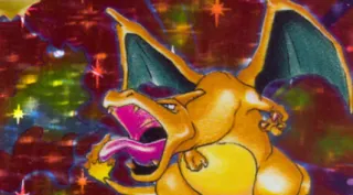 Charizard zoals afgebeeld op zijn oudste kaart