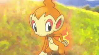 Chimchar zoals afgebeeld op zijn oudste kaart